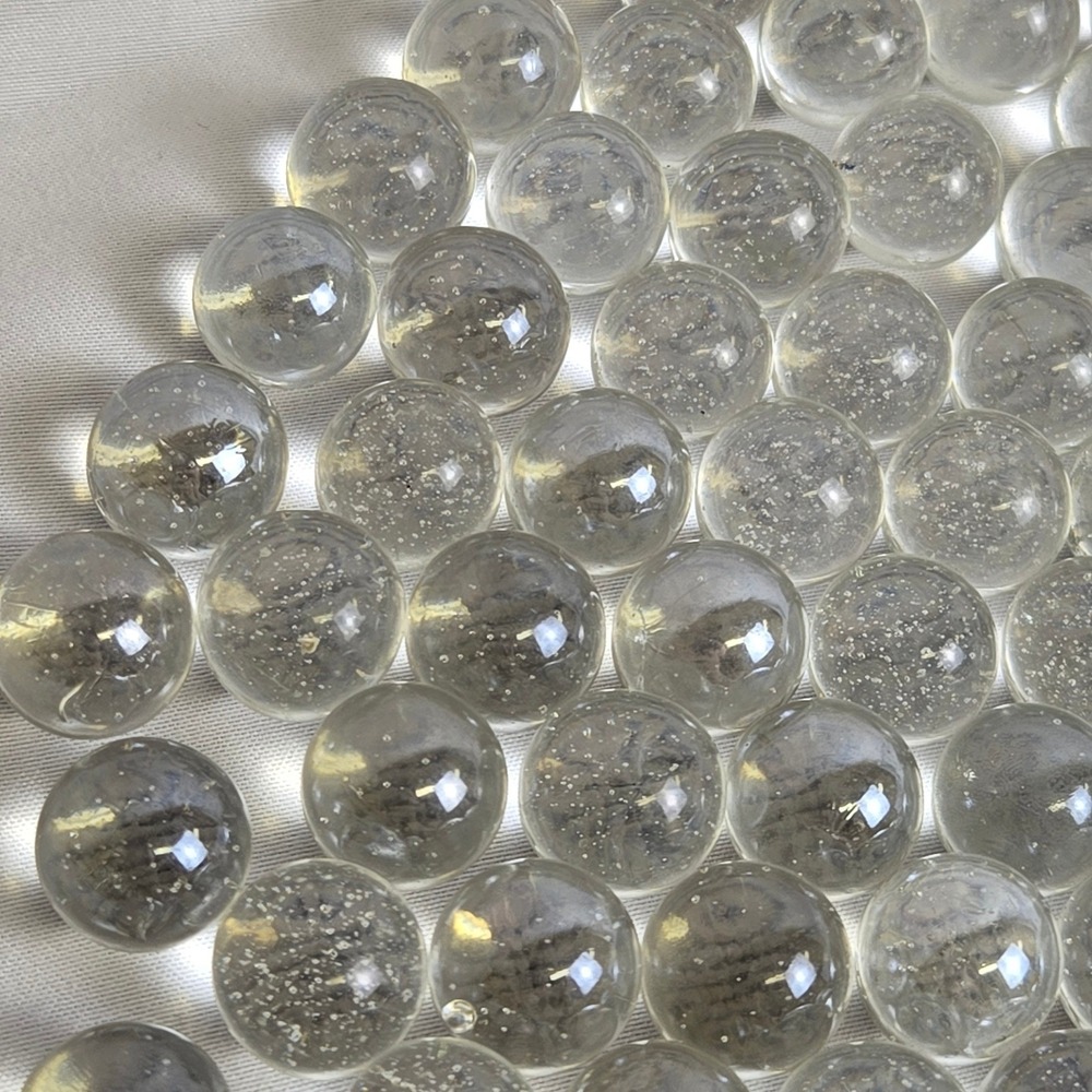 210 Clear Game Marbles With Bubbles, 1 lb 14 oz - Picture 7 of 12